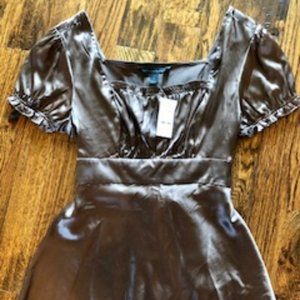 Express Brown Silk Blouse